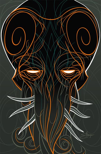 Cthulhu, Finished Vector Art Cover For Cthulhu Tales 422x640 Cthulhu, Finished Vector Art Cover For Cthulhu Tales