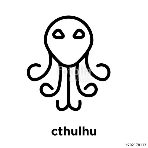 Cthulhu Icon Isolated On White Background Stock Image And Royalty 500x500 Cthulhu Icon Isolated On White Background Stock Image And Royalty