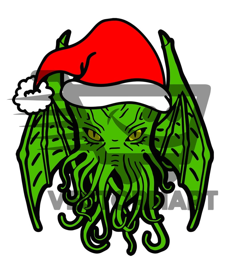Cthulhu Santa Pdf Png Vector Image Perfect For Etsy 794x955 Cthulhu Santa Pdf Png Vector Image Perfect For Etsy