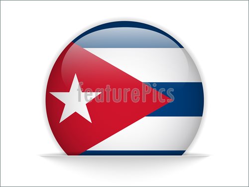 500x375 Flags Cuba Flag Glossy Button