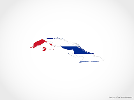 460x345 Vector Map Of Cuba