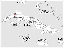 246x185 Cuba Free Vector Map