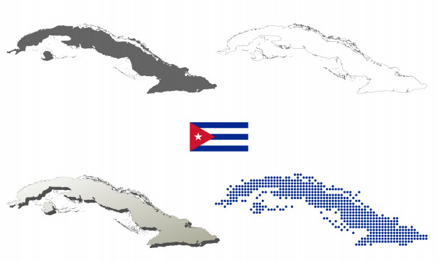 626x375 Cuba Vector Outline Map Set Vector Premium Download