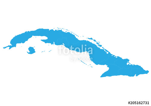 500x350 Map Of Cuba High Detailed Vector Map