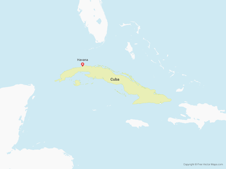 460x345 Vector Maps Of Cuba Free Vector Maps