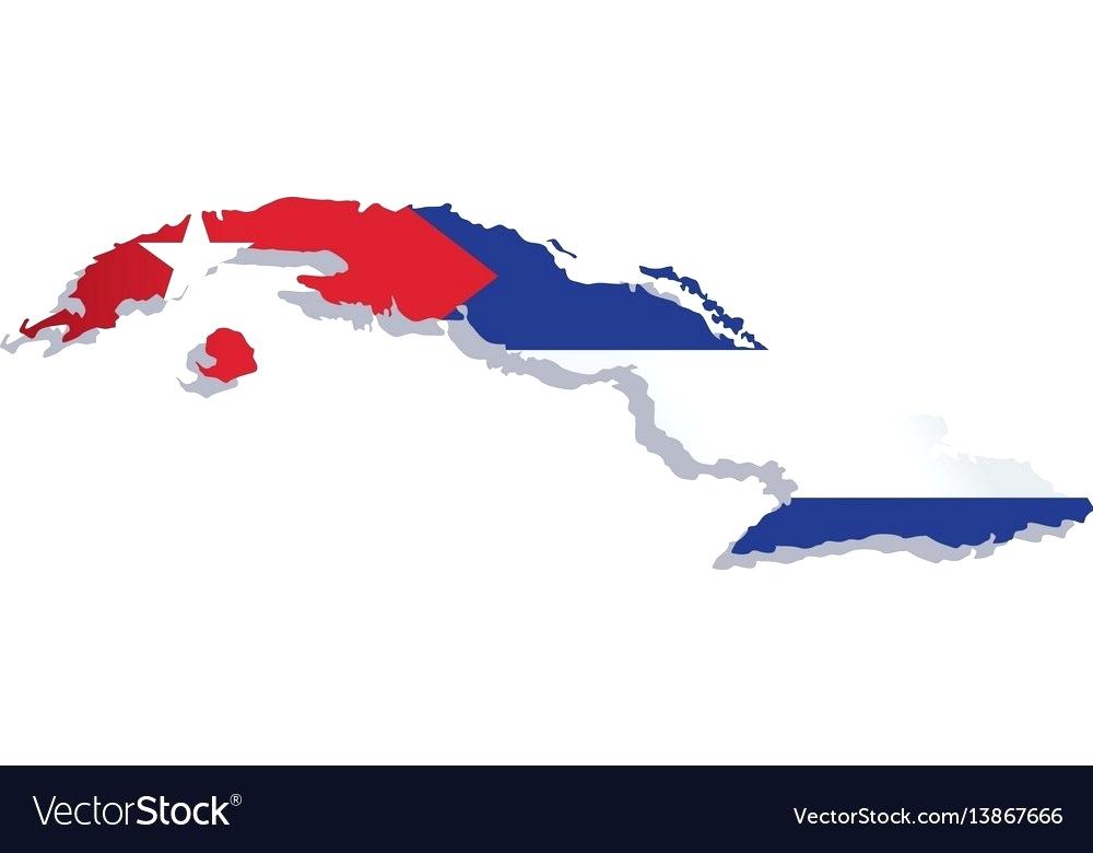 1000x780 Cuba Map And Flag