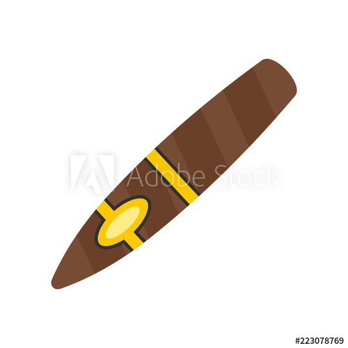 500x500 Nicotine Cigar Of Cuba Icon Flat Illustration Of Nicotine Cigar