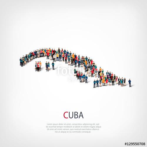500x500 People Map Country Cuba Vector Stock Image And Royalty Free