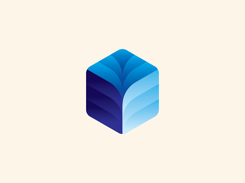 800x600 Blue Cube Logo