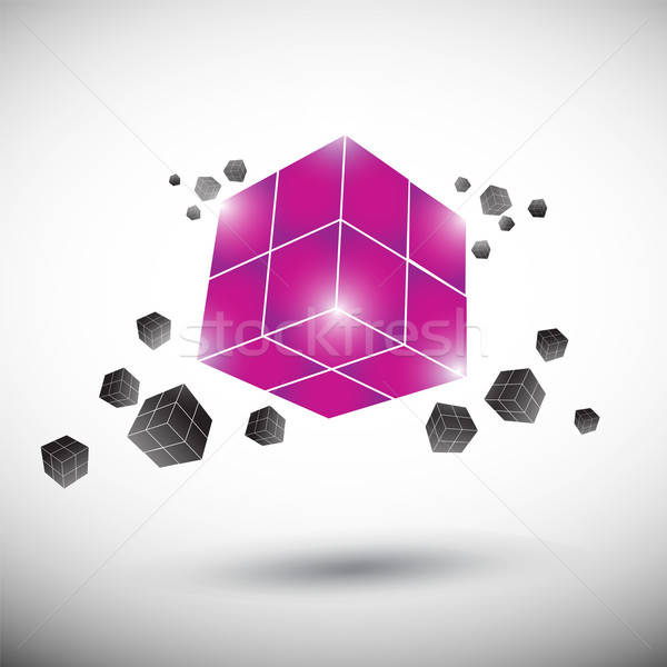 600x600 Vector Cube Logo Vector Illustration Burak