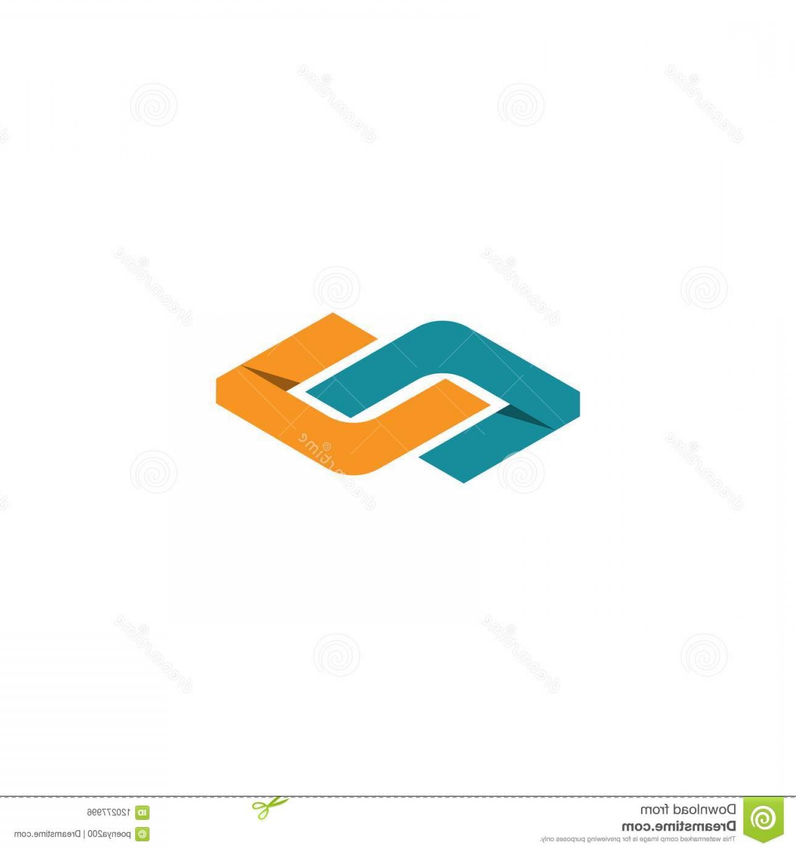 1560x1668 Abstract Infinity Letter Nu Chain Cube Logo Element Concept