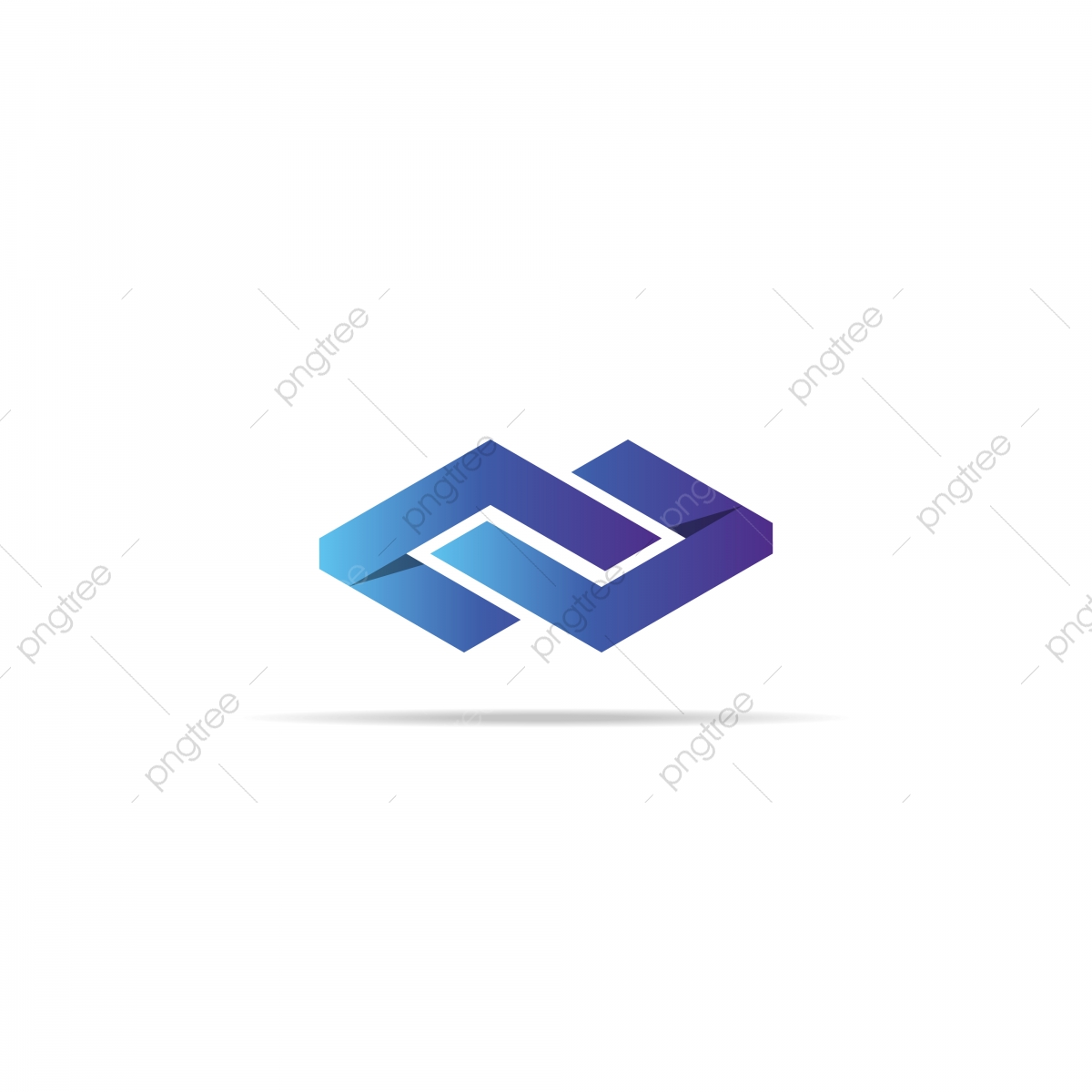 1200x1200 Abstract Infinity Letter Nu Chain Cube Logo Element Concept