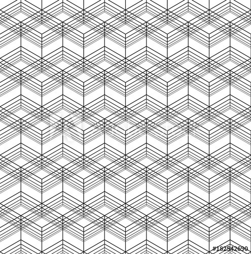 495x500 Black And White Background Design Cube Pattern Vector