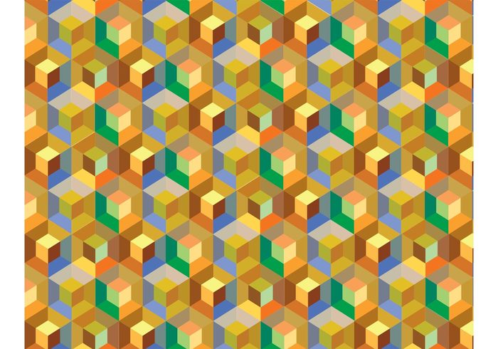 700x490 Cube Pattern Background Vector
