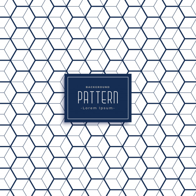 626x626 Elegant Hexagonal Cube Style Pattern Background Vector Free