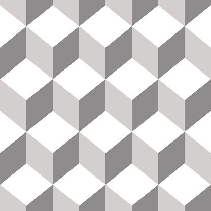 416x416 Seamless Pattern Vector Cube Art Premium Clipart