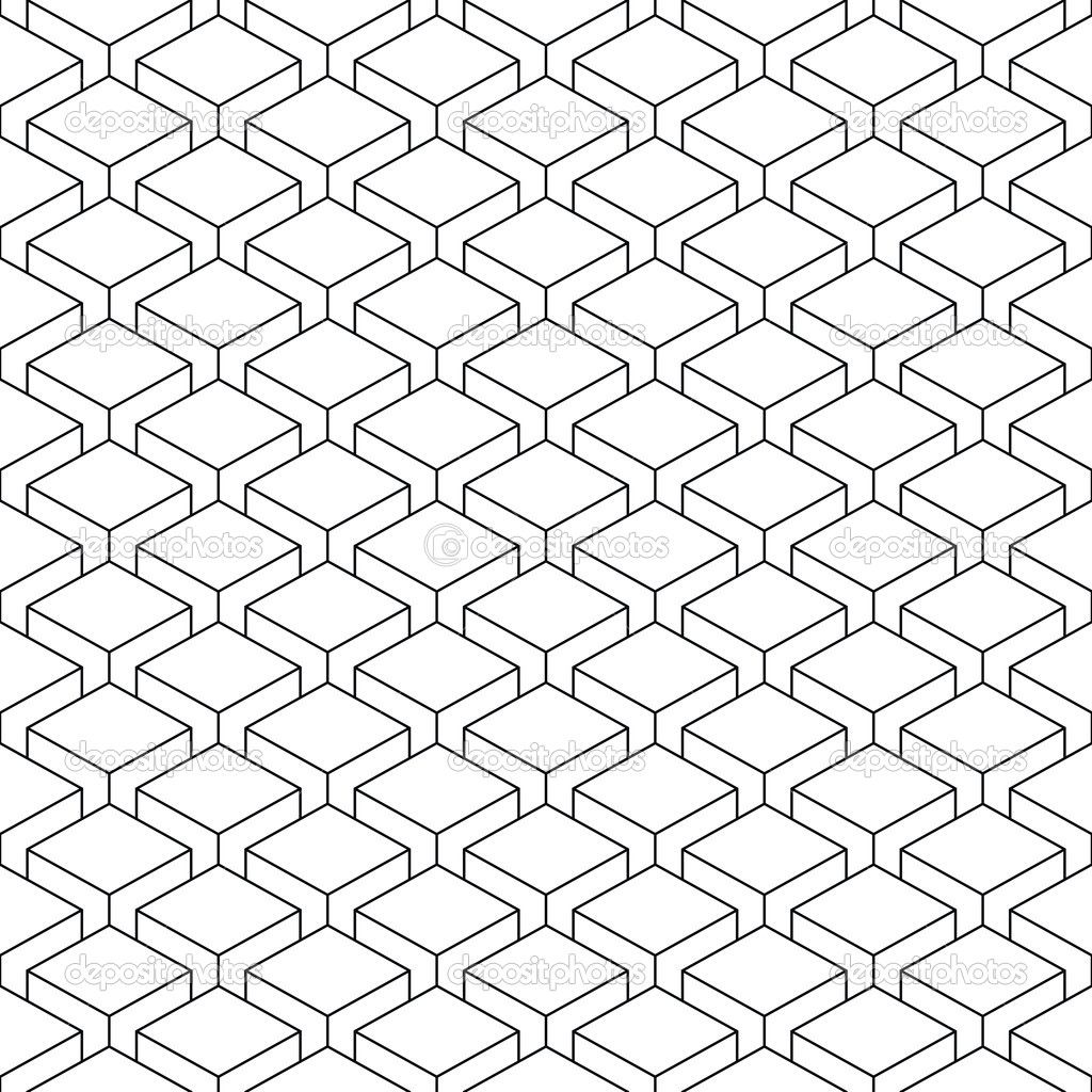 1024x1024 Seamless Pattern With D Effect Cubes Stock Vector Ifeelgood