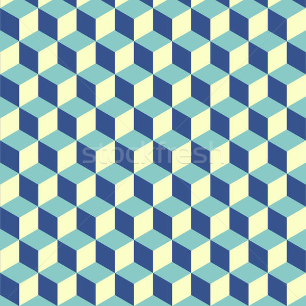 600x600 Abstract Isometric Cube Pattern Background Vector Illustration