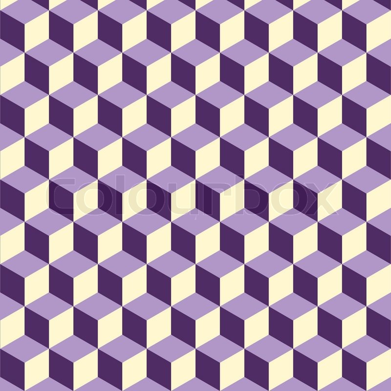 800x800 Abstract Isometric Violet Cube Pattern Stock Vector Colourbox