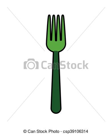 393x470 Tenedor, Cubiertos, Vector, Verde, Icon Tenedor