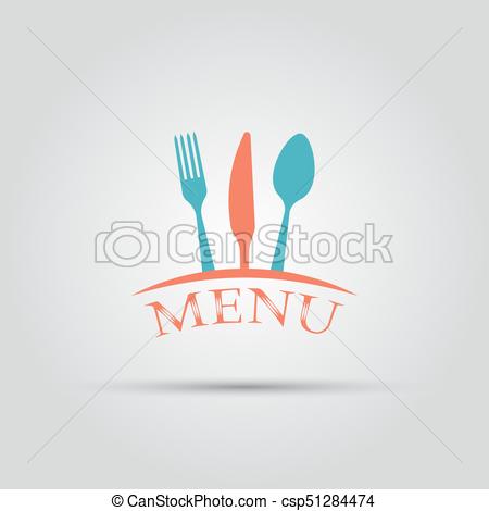 450x470 Coloreado, Aislado, Cubiertos, Vector, Plantilla, Logotipo