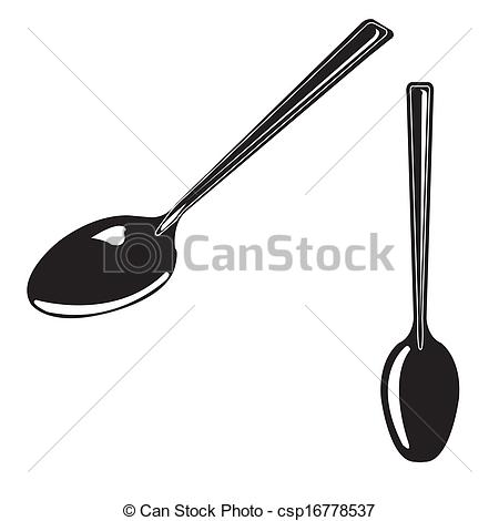 450x470 Cuchara, Vector, Silhouetted Imagen, Aislado, Cuchara, Plano De