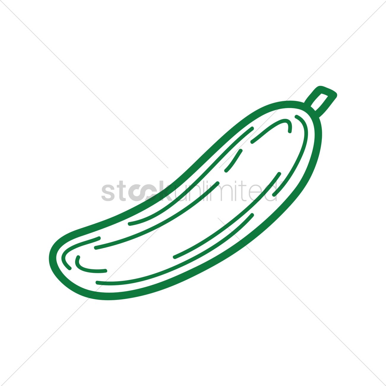1300x1300 Cucumber Vector Image