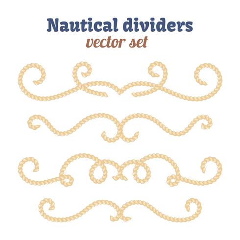 490x490 Cuerdas Set Divisores Nudos Decorativos Del Vector