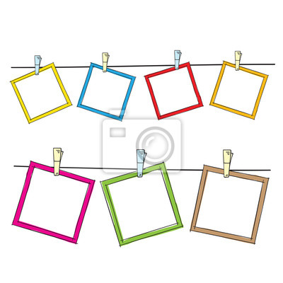 400x400 Marcos De La Foto En Esbozo Del Doodle De La Cuerda, Vector