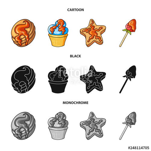 Vector Illustration Of Confectionery And Culinary Sign Collection 500x500 Vector Illustration Of Confectionery And Culinary Sign Collection