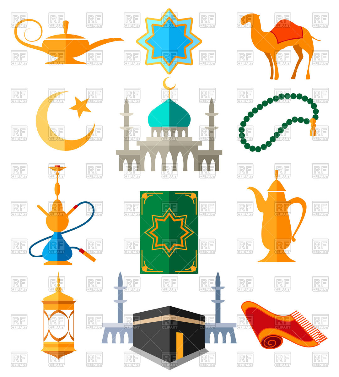 Muslim Arabic Icons Islamic Culture Vector Image Of Icons 1080x1200 Muslim Arabic Icons Islamic Culture Vector Image Of Icons