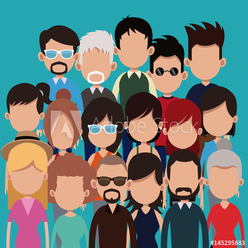 People Group Community Different Age Culture Vector Illustration 500x500 People Group Community Different Age Culture Vector Illustration