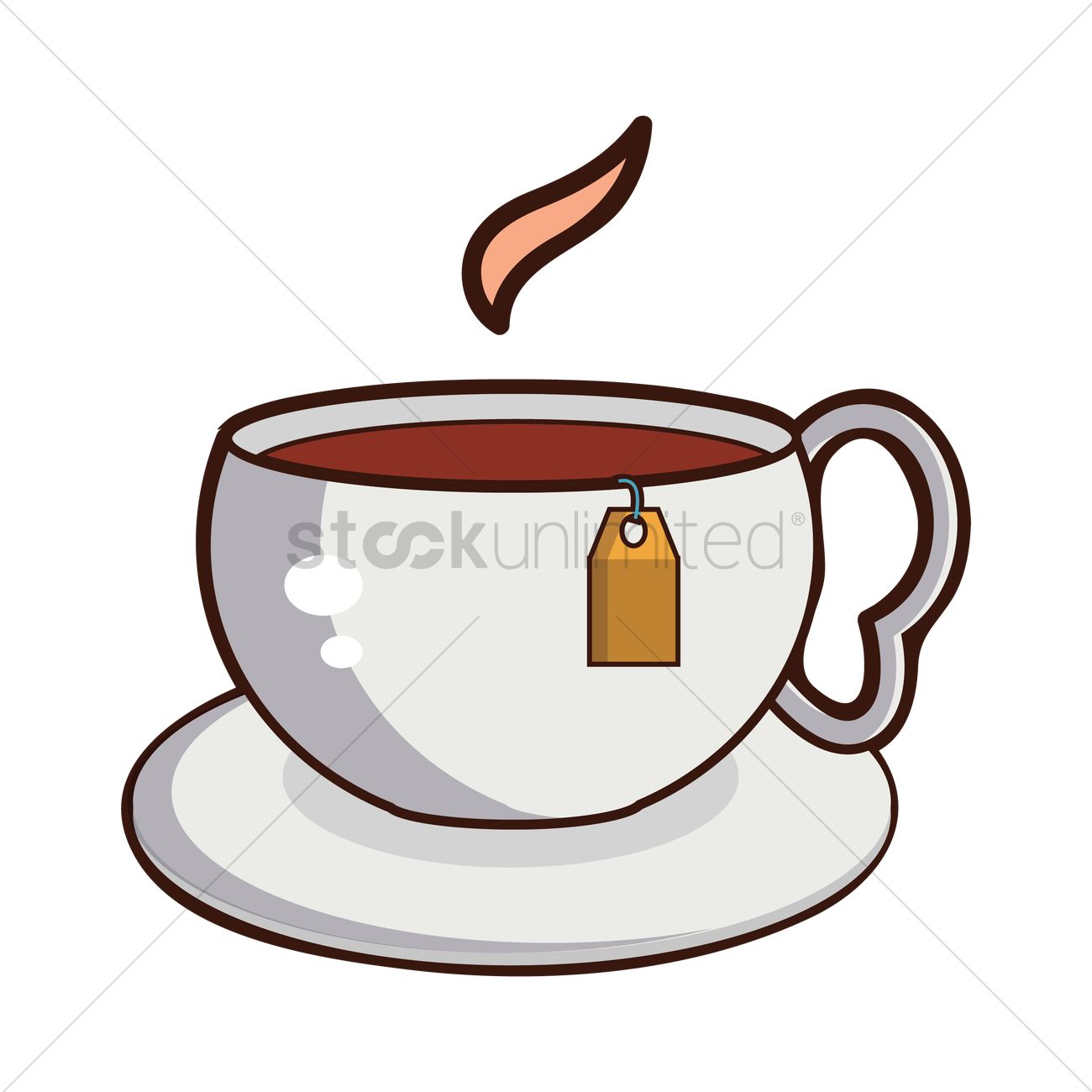 Free Cup Of Hot Tea Vector Image 1300x1300 Free Cup Of Hot Tea Vector Image