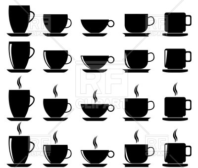 Silhouettes Of Coffee And Tea Cups And Mugs Vector Image Of Food 400x340 Silhouettes Of Coffee And Tea Cups And Mugs Vector Image Of Food