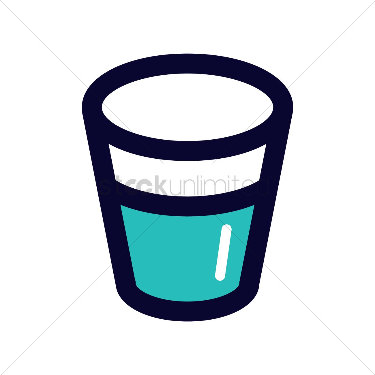Glass Of Water Vector Image 1300x1300 Glass Of Water Vector Image