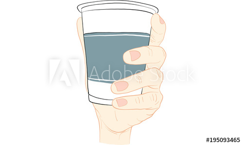 Hand Holding Cup Of Water Vector 500x300 Hand Holding Cup Of Water Vector