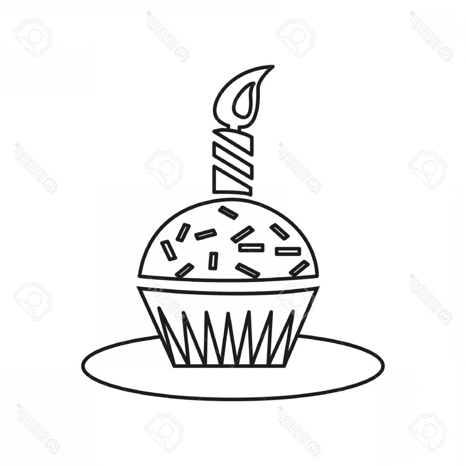 Birthday Cupcake Vector Cqrecords 1560x1560 Birthday Cupcake Vector Cqrecords