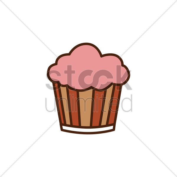 Cupcake Icon Vector Image 600x600 Cupcake Icon Vector Image