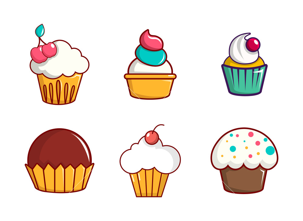 Cupcake Icon Set Cartoon Set Of Cupcake Vector Icons For Web 1000x730 Cupcake Icon Set Cartoon Set Of Cupcake Vector Icons For Web