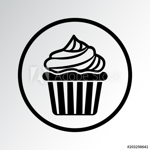Cupcake Icon Vector Illustration 500x500 Cupcake Icon Vector Illustration