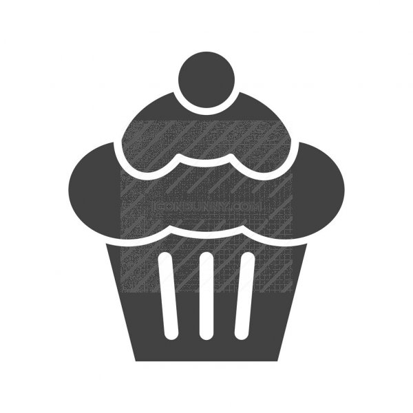 Cupcake Glyph Icon 600x600 Cupcake Glyph Icon