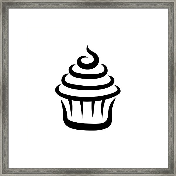 600x600 Cupcake Logo Illustration Vector Framed Print