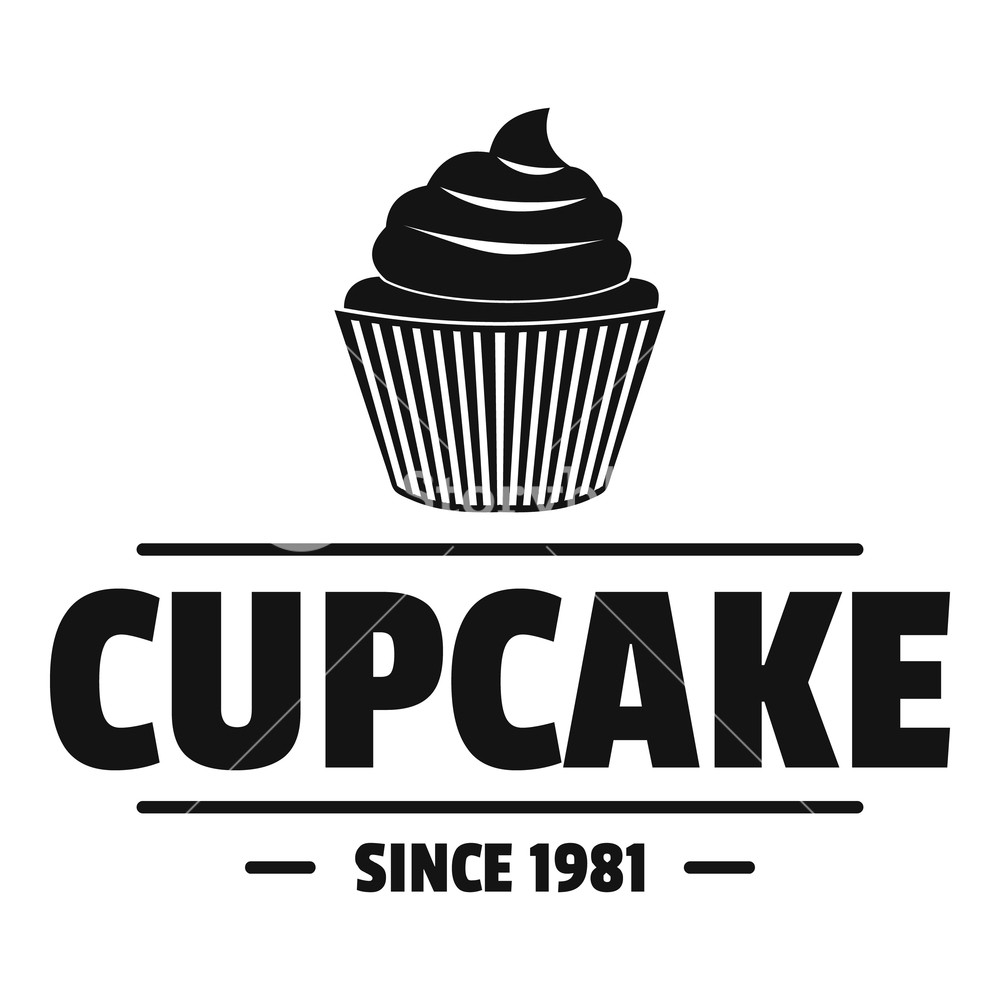 1000x1000 Cupcake Logo Simple Illustration Of Cupcake Vector Logo For Web