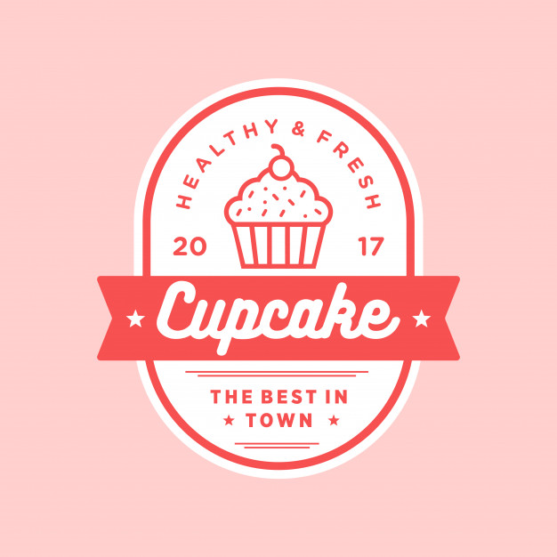 626x626 Cupcake Vector Vintage Design Logo Vector Premium Download