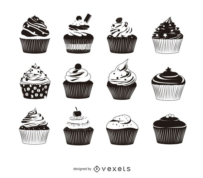 Cupcake Silhouette Vector