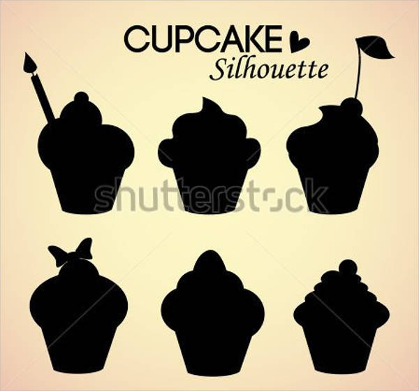 Cupcake Silhouette Vector at Vectorified.com | Collection of Cupcake ...