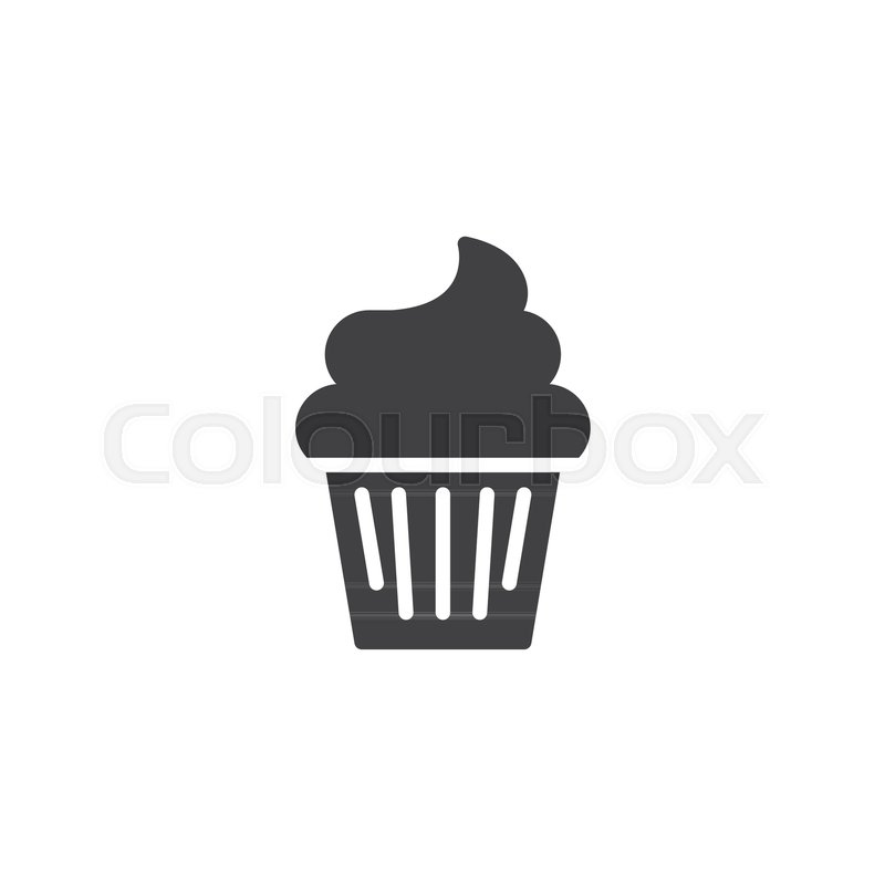 800x800 Cupcake Vector Icon Filled Flat Sign Stock Vector Colourbox