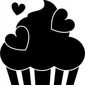 300x300 Silhouette Cup Cake Love Vector Soidergi
