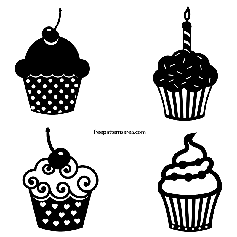 800x800 Cupcake Vector For Silhouette Printer Cutter Machines Cricut