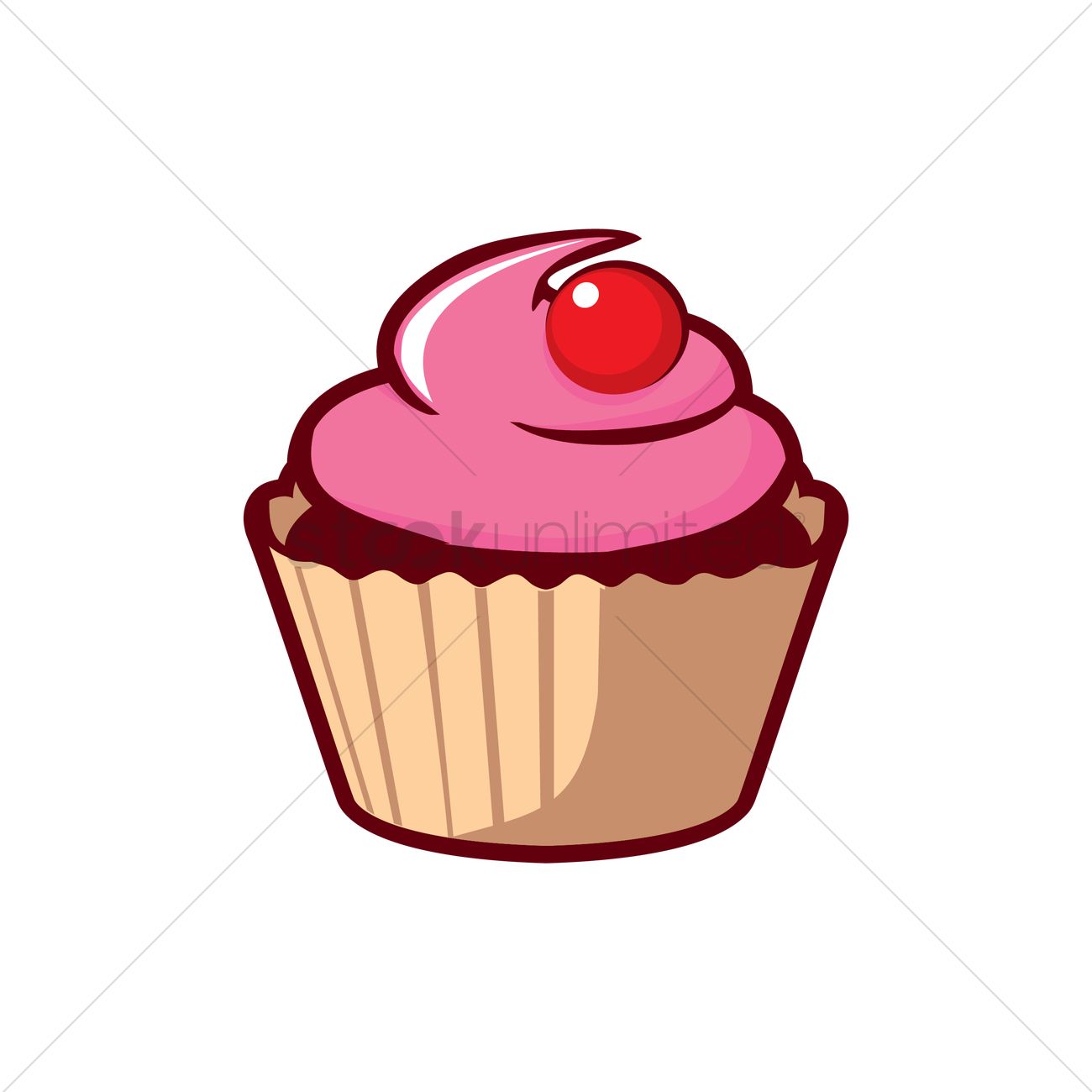 1300x1300 Cupcake Vector Image